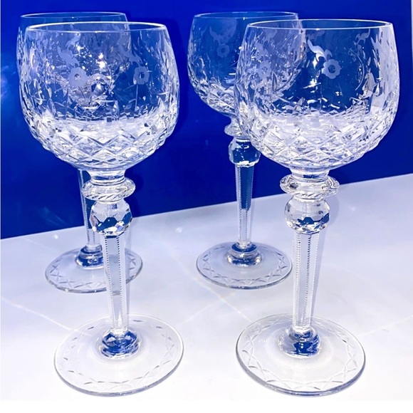 Rogaska Crystal Cut Balloon Gallia Wine
Hocks/Goblets Set of 4 Vintage RARE - Picture 5 of 17
